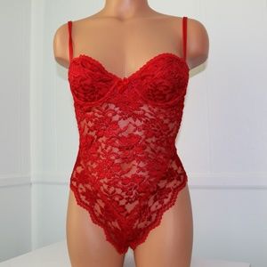 vintage victoria secret one piece 34B lace teddy